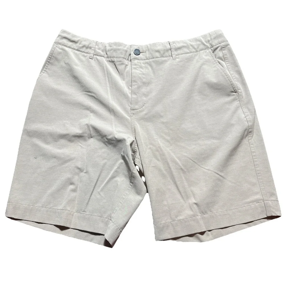 Faherty All Day Shorts Mens 35 Performance Hybrid Breathable Stretch Tan
